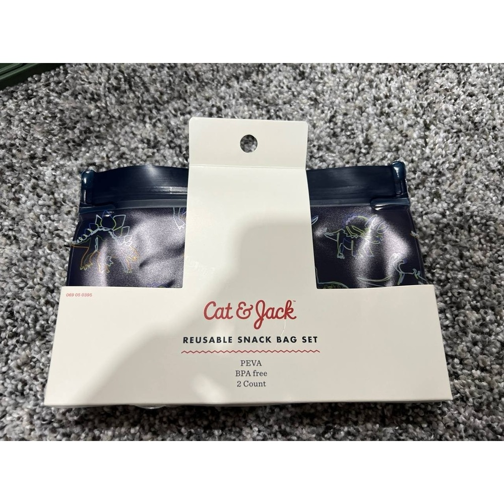 Cat & Jack Reusable Snack Bags Food Grade Silicone BPA Free 2 Count
